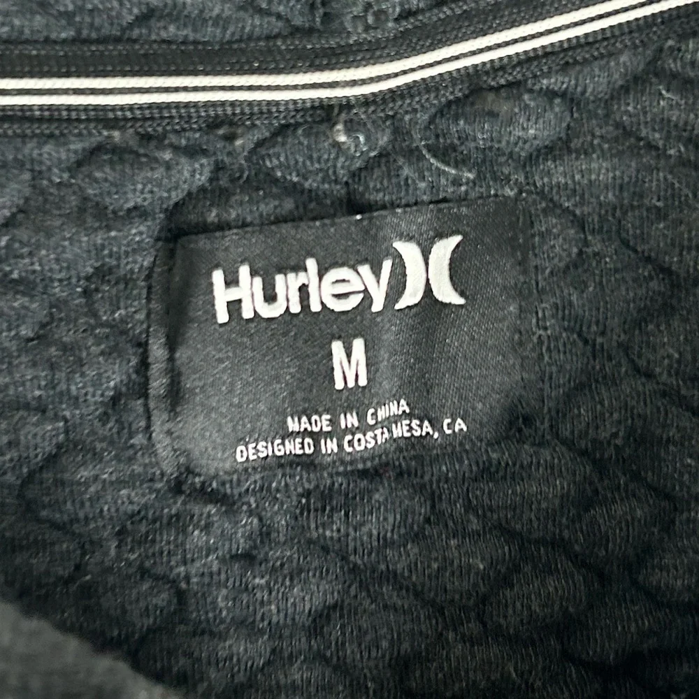 Hurley Mens Y2K Black Full Zip Hooded Jacket Size Medium - Picture 4 of 9